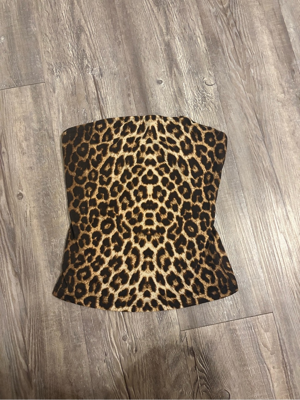 Leopard Print Body-con Tube Top